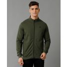 Cavallo By Linen Club Men's Knitted Cotton Linen Green Solid Sporty Biker Jacket