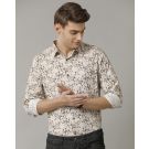 Cavallo By Linen Club Men's Black Printed Contemporary Fit Full Sleeve Casual Shirt