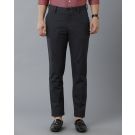 Cavallo By Linen Club Men's Cotton Linen Black Solid Mid-Rise Slim Fit Trouser