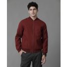 Linen Club Red Solid Full Sleeve All Season Linen Jacket for Men