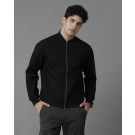 Linen Club Black Solid Full Sleeve All Season Linen Jacket for Men
