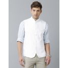 Linen Club Studio Men's Linen White Solid Nehru Jacket