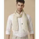Linen Club Yellow Solid Pure Linen Unisex Stole