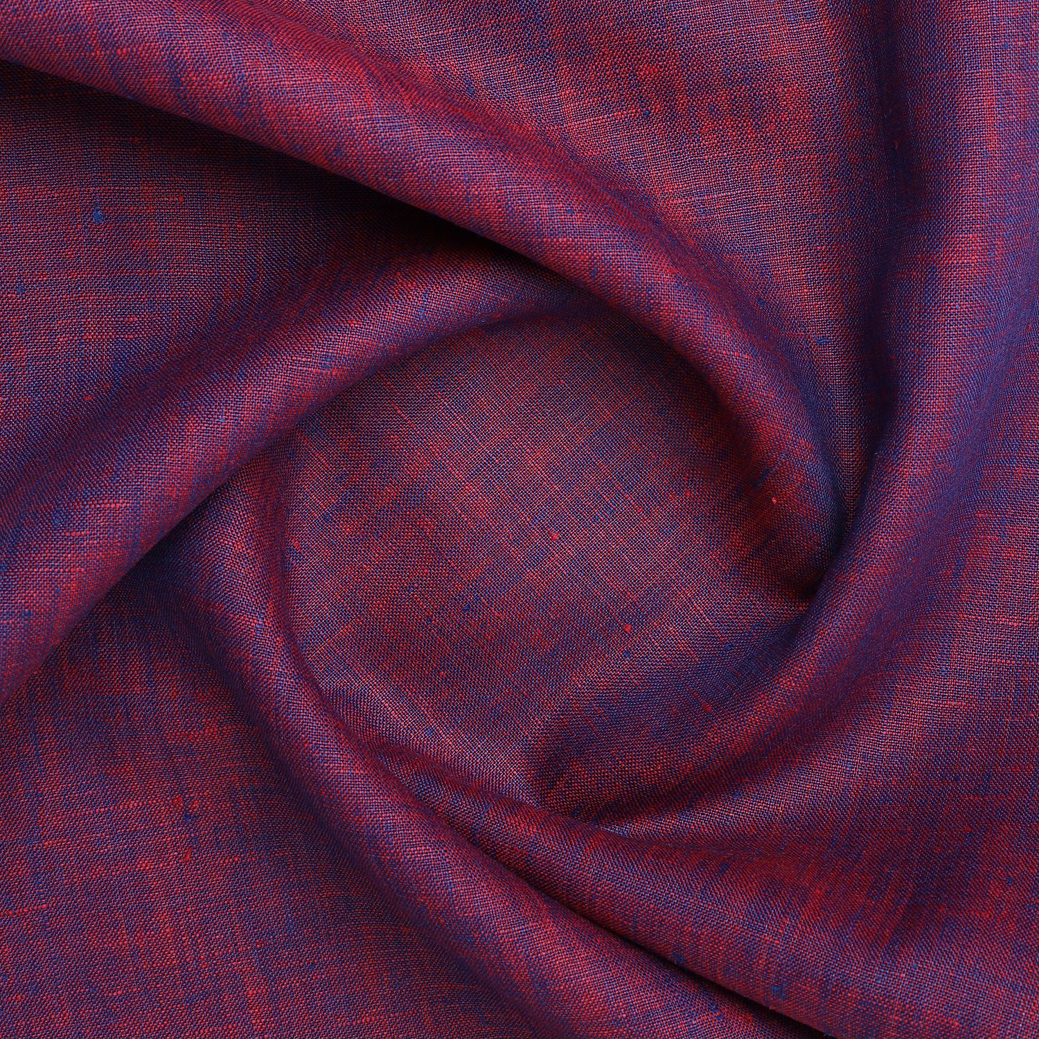 Linen Club Red Solid Shirt Fabric