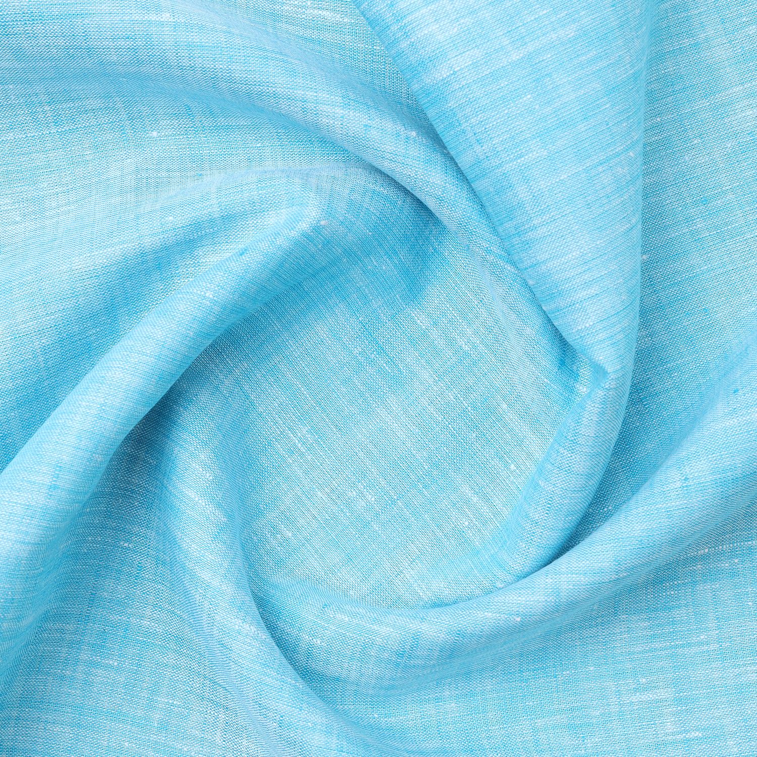 Linen Club Studio Pure Linen Blue Solid Shirting Fabric