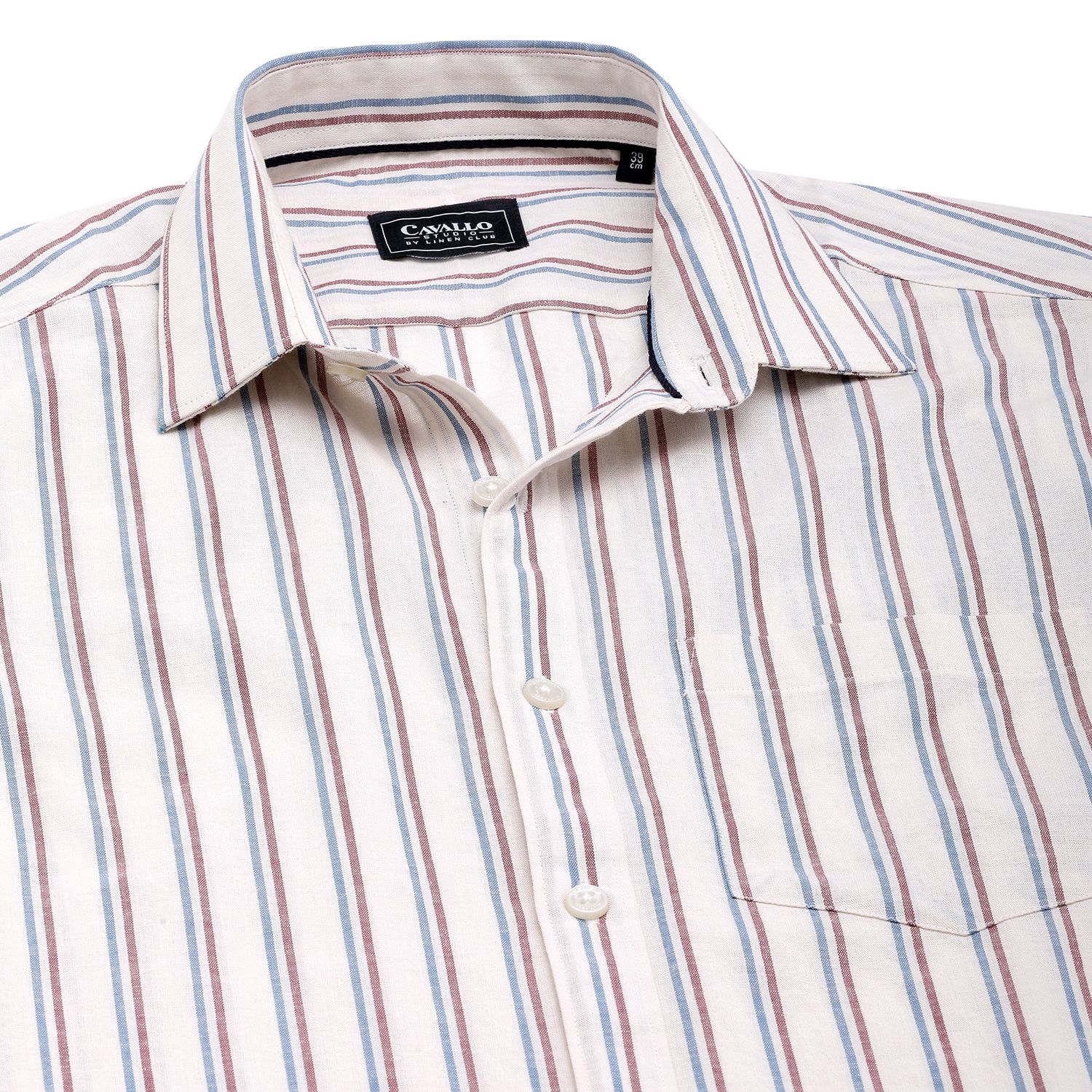 White Striped Shirt - Cavallo Studio by Linen Club