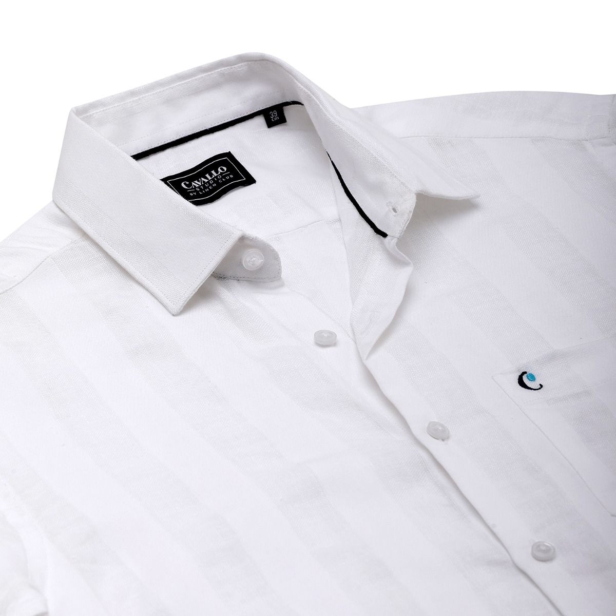 White Striped Shirt - Cavallo Studio by Linen Club