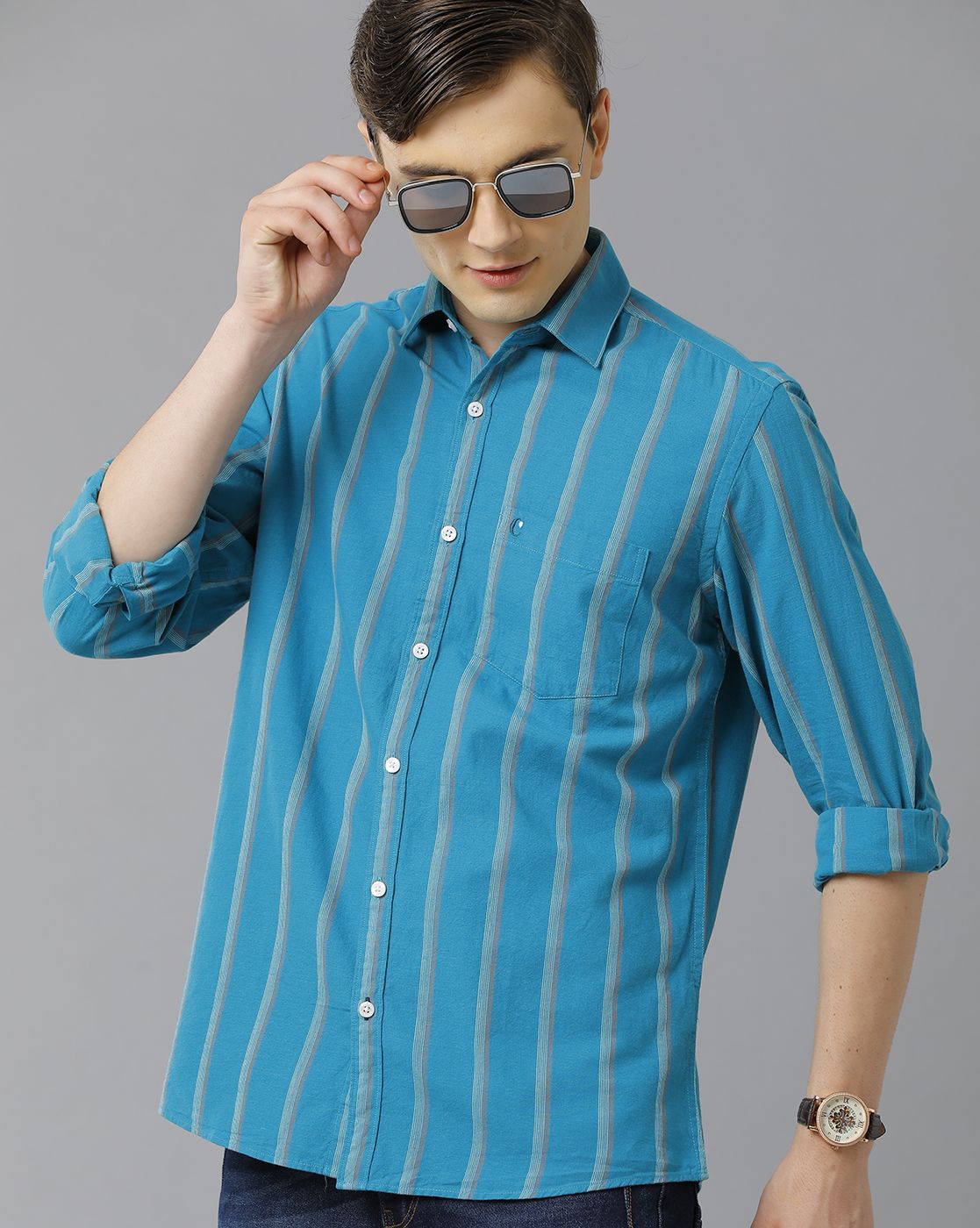 Xirena Jody Stripe Cotton Shirt - Sail Blue