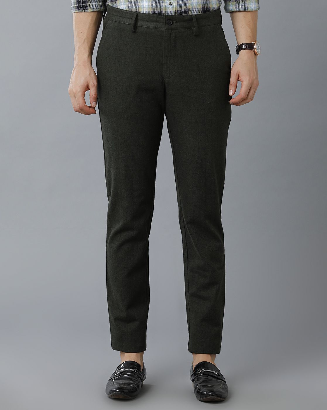 Black Linen Mix Tapered Trousers  J D Williams