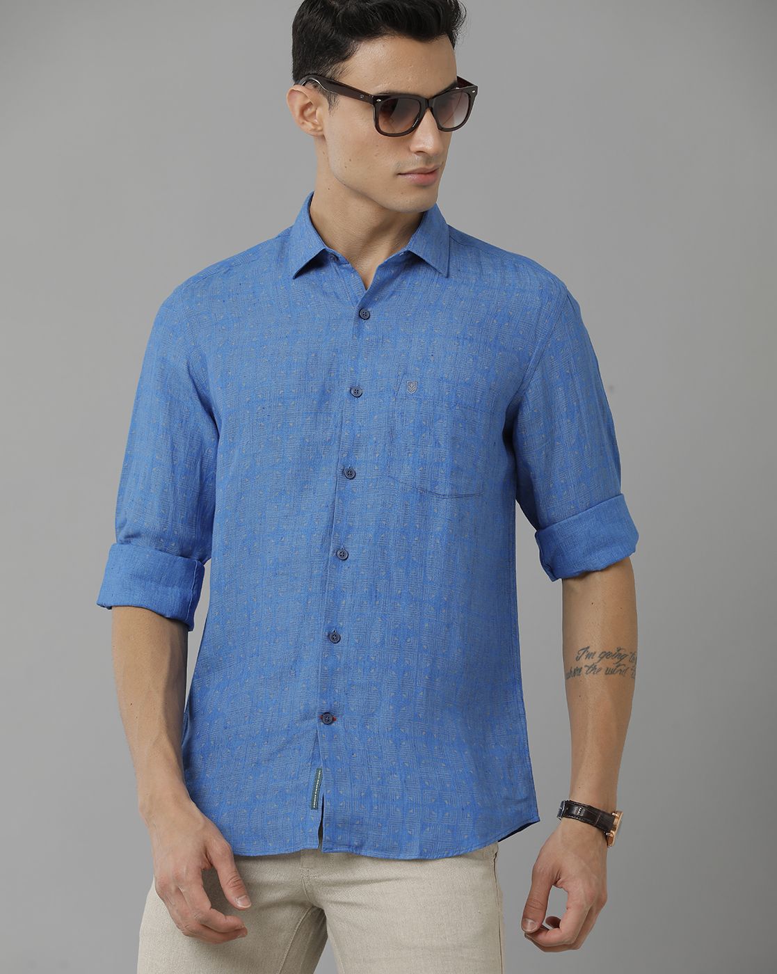 PURO LINO Men's Casual Shirt - Multicolour - S : : Fashion
