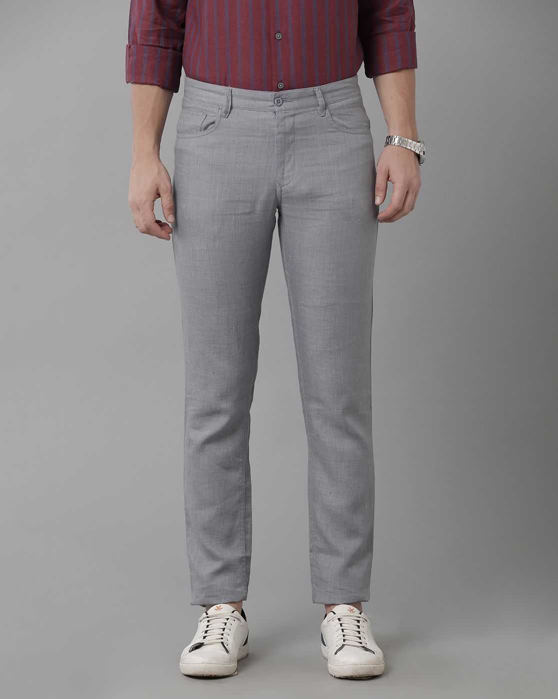 Buy STUDIO NEXX Men Slim Fit Slim Fit Cotton Trousers - Trousers for Men  25224770 | Myntra