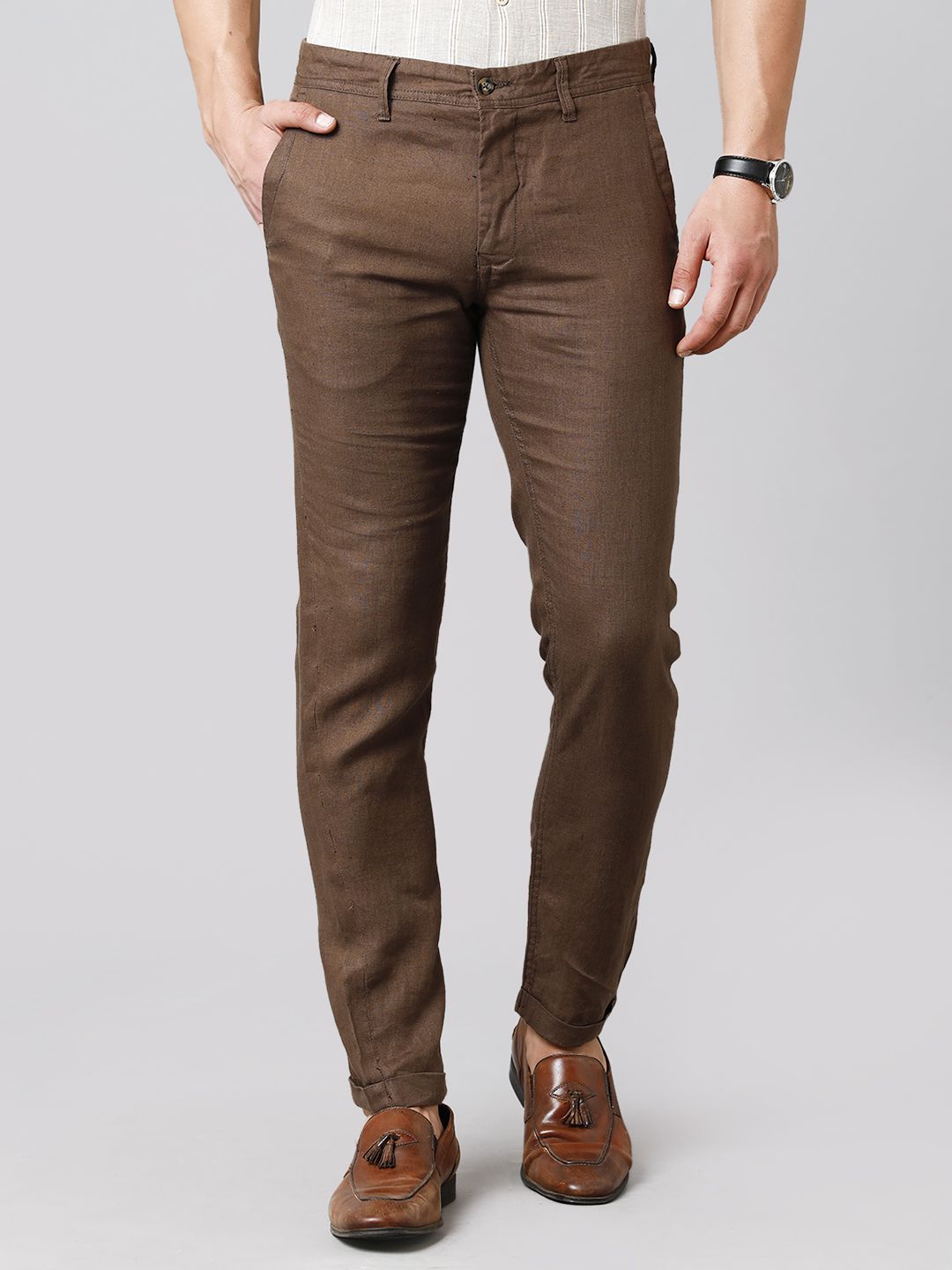 Buy Urbano Fashion Mens Slim Pants chinobrown2801Brown at Amazonin