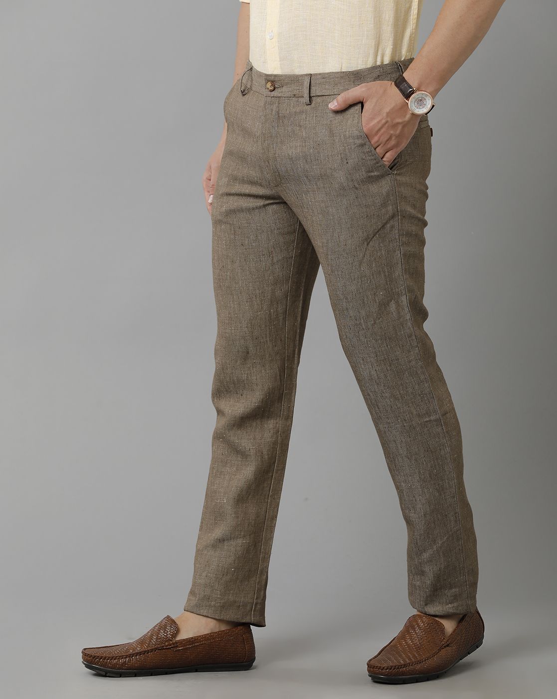 O'Connell's pleated front Delave Linen Trousers - Safari Tan - Men's  Clothing, Traditional Natural shouldered clothing, preppy apparel