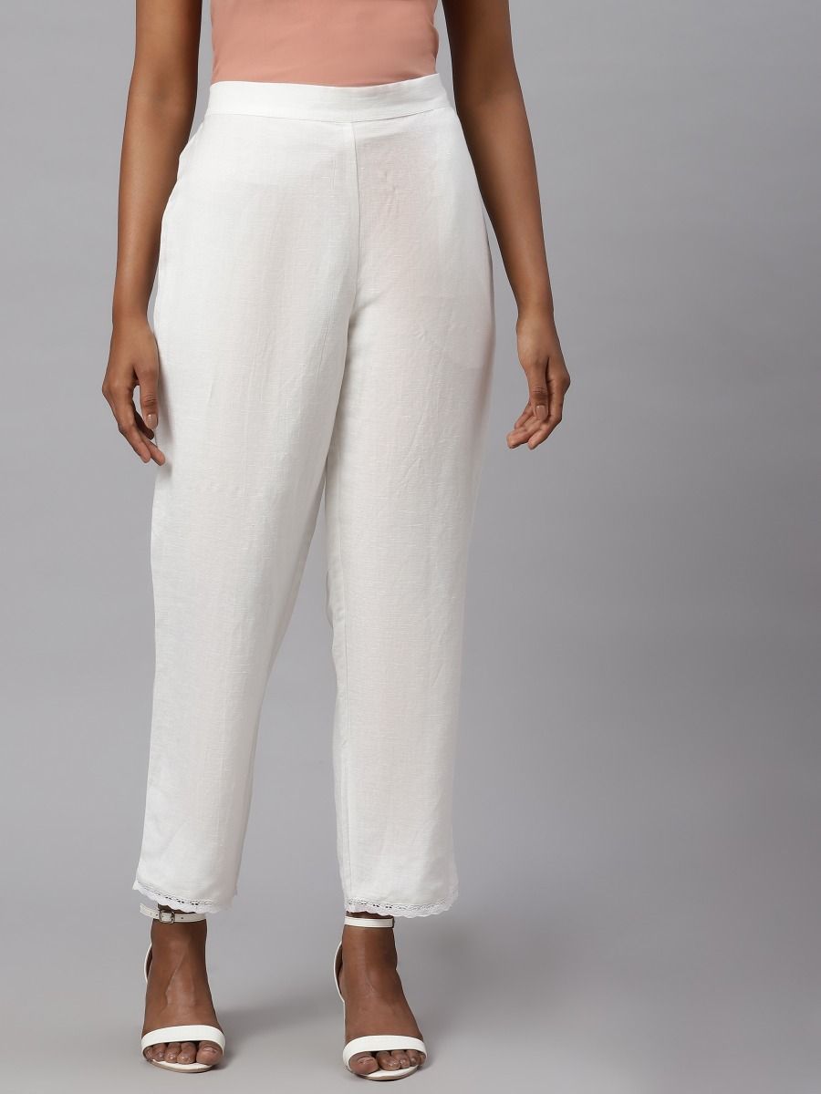 Buy Off-White Pants for Women by AJIO Online | Ajio.com