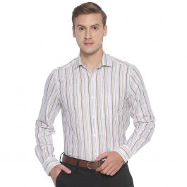 White Striped Shirt - Cavallo Studio by Linen Club