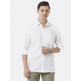 Club maxx Linen Hunting Men Solid Casual White Shirt - Buy Club