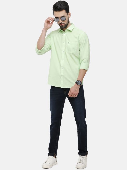 green pant and shirt combination