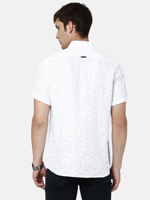Linen Club Studio Men's Pure Linen Multicolor Printed Regular Fit Half Sleeve Casual Shirt