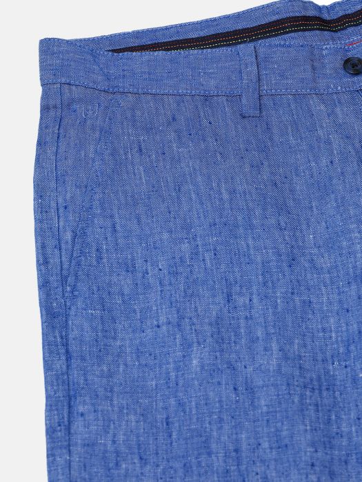 Buy Tommy Hilfiger Men Men Grey Slim Fit Linen Cotton Casual Trousers -  NNNOW.com