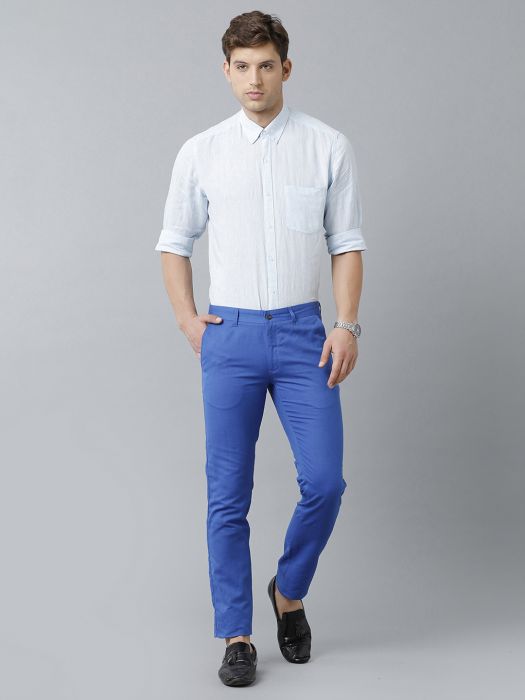 Mid Blue Corduroy Trousers | Men's Country Clothing | Cordings EU