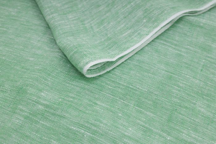 Linen Club Green Solid Pure Linen Unisex Stole