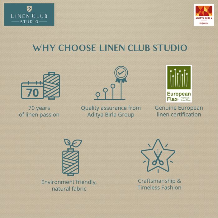 Linen Club Green Checked Pure Linen Unisex Stole
