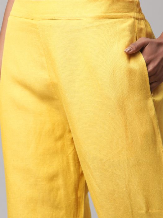 Yellow Sequin Kurta Set 