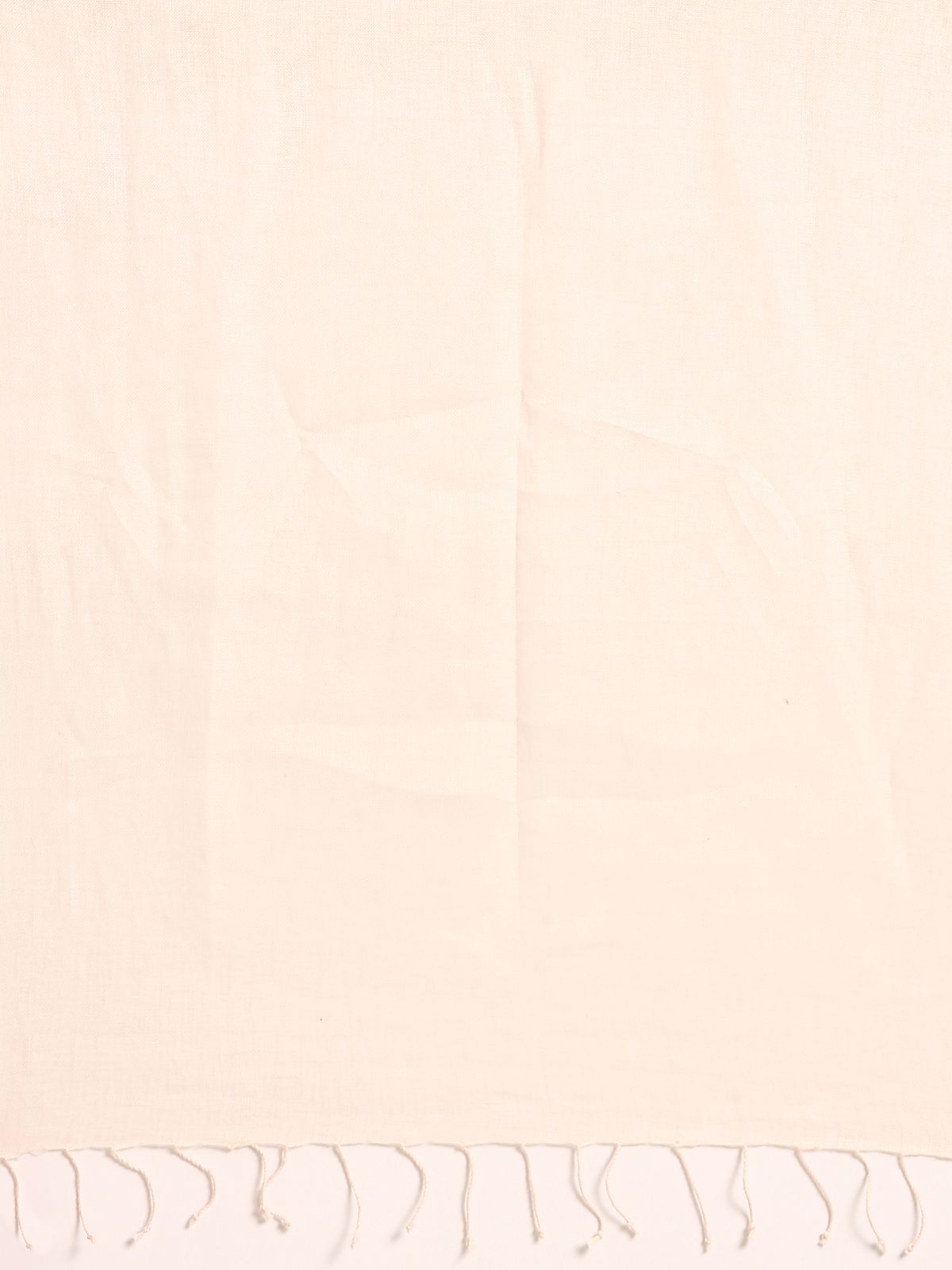 Linen Club Unisex Linen Stole Solid Light Peach (Size:Free)