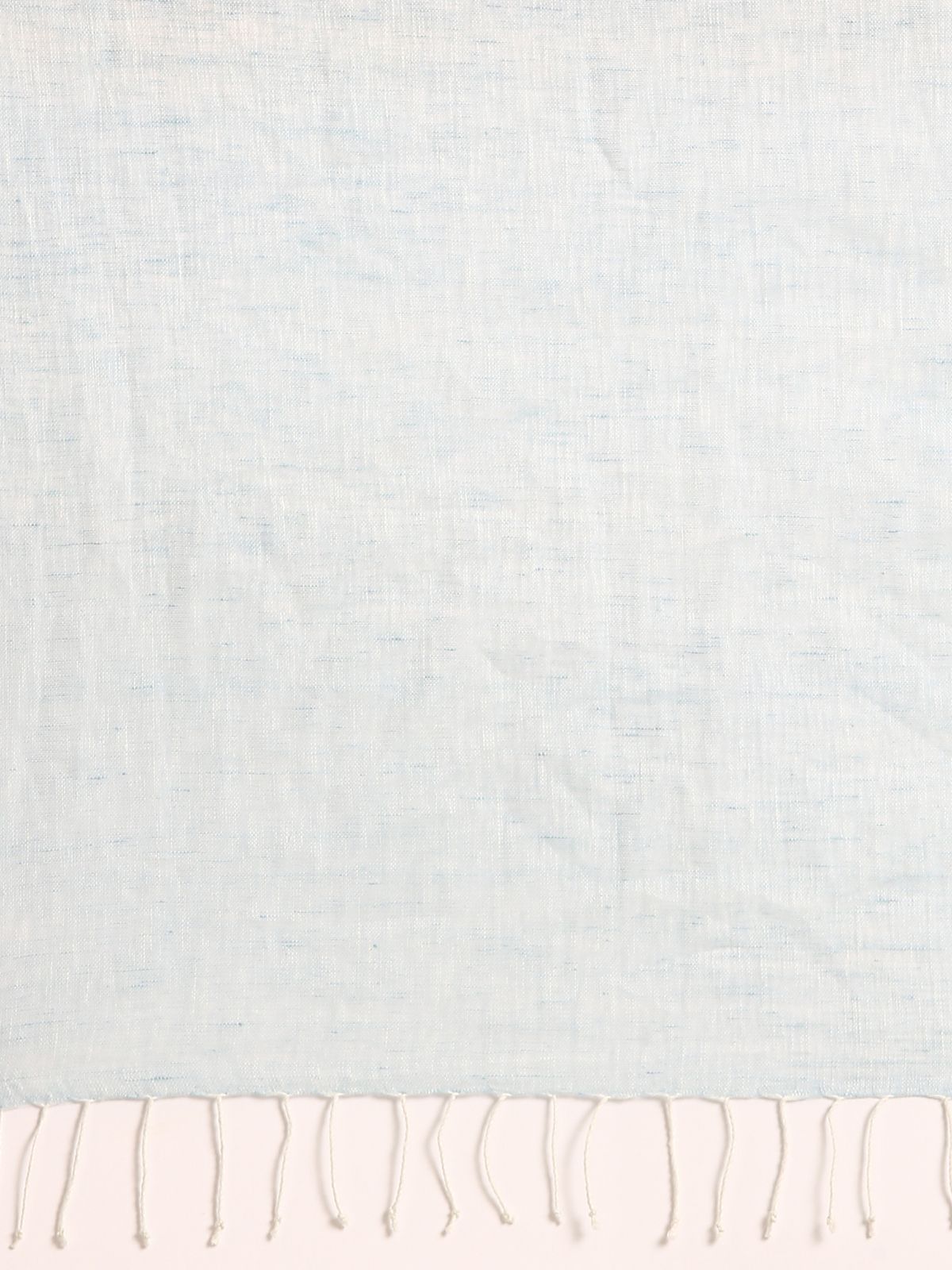 Linen Club Unisex Linen Stole Solid Light Blue (Size:Free)