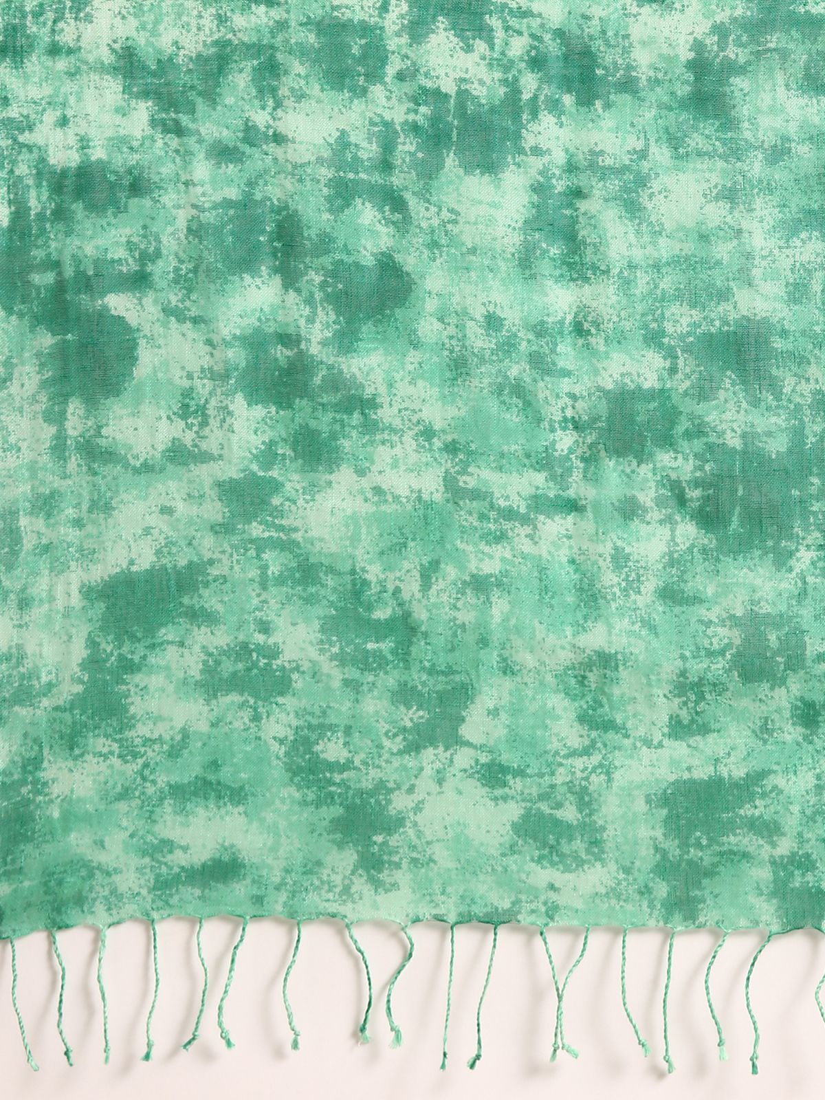 Linen Club Unisex Linen Stole Camouflage Mint Green (Size:Free)