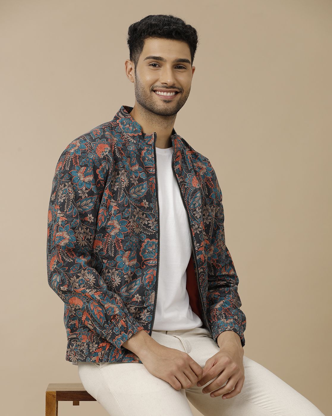 Men's Multicolor Printed Jacket