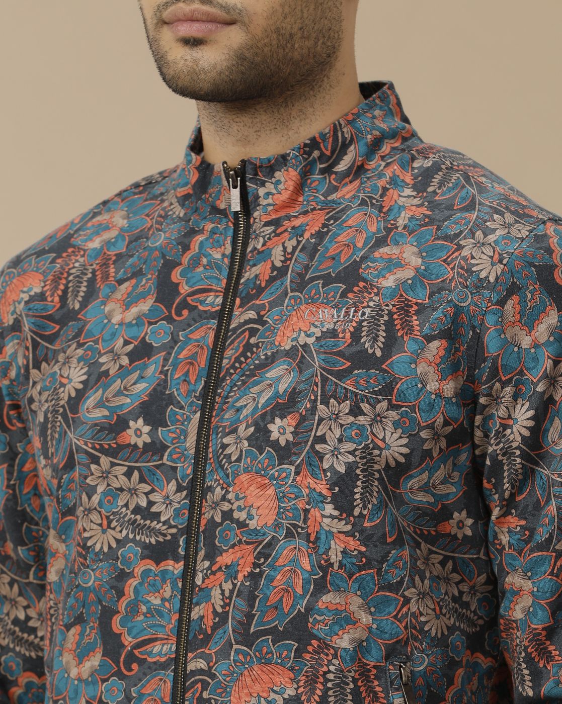 Men's Multicolor Printed Jacket
