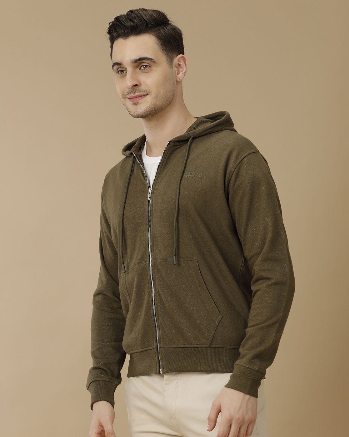Men's Olive Solid Jacket