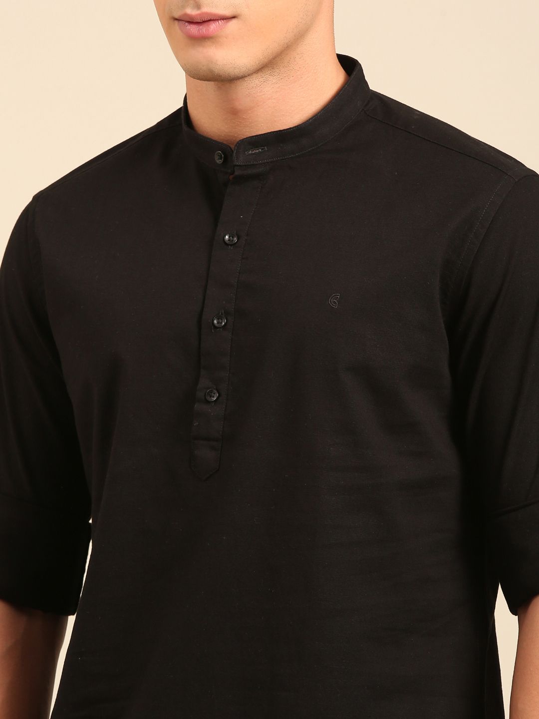 Cavallo by Linen Club Men's Contemporary Fit Linen blend Full Sleeve Solid Shirt CASFSD863O012