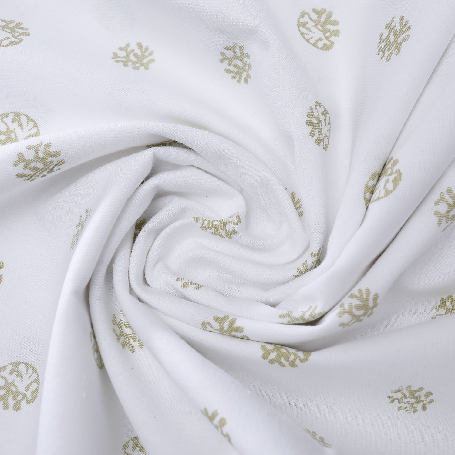 Cavallo By Linen Club Cotton Linen White Printed Shirting Fabric