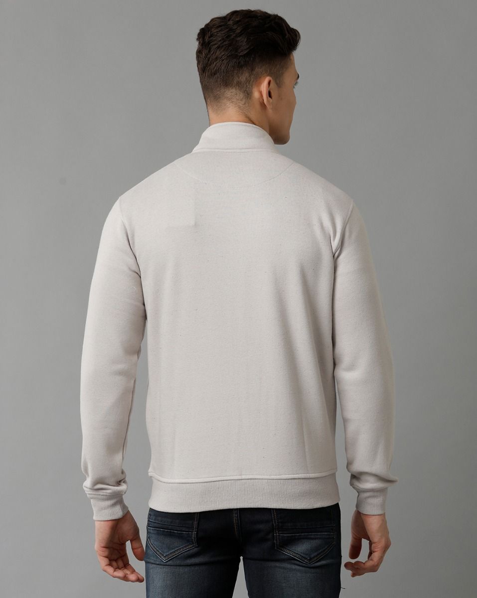 Men's Grey Solid Jacket