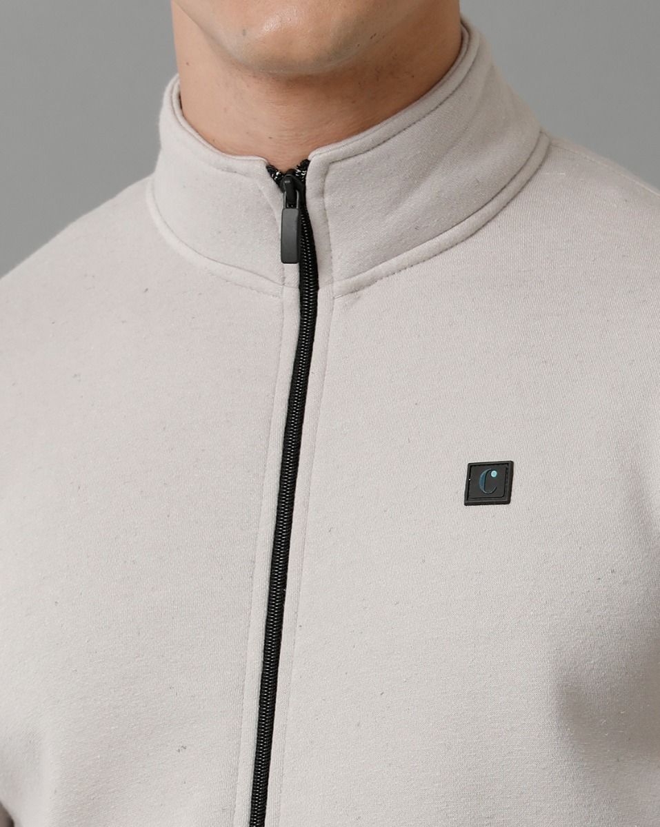 Men's Grey Solid Jacket