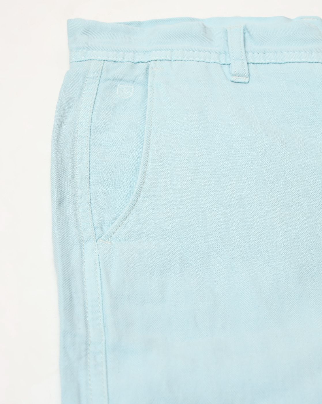 Linen Club Studio Men's Linen Turquoise Blue Solid Slim Fit Shorts