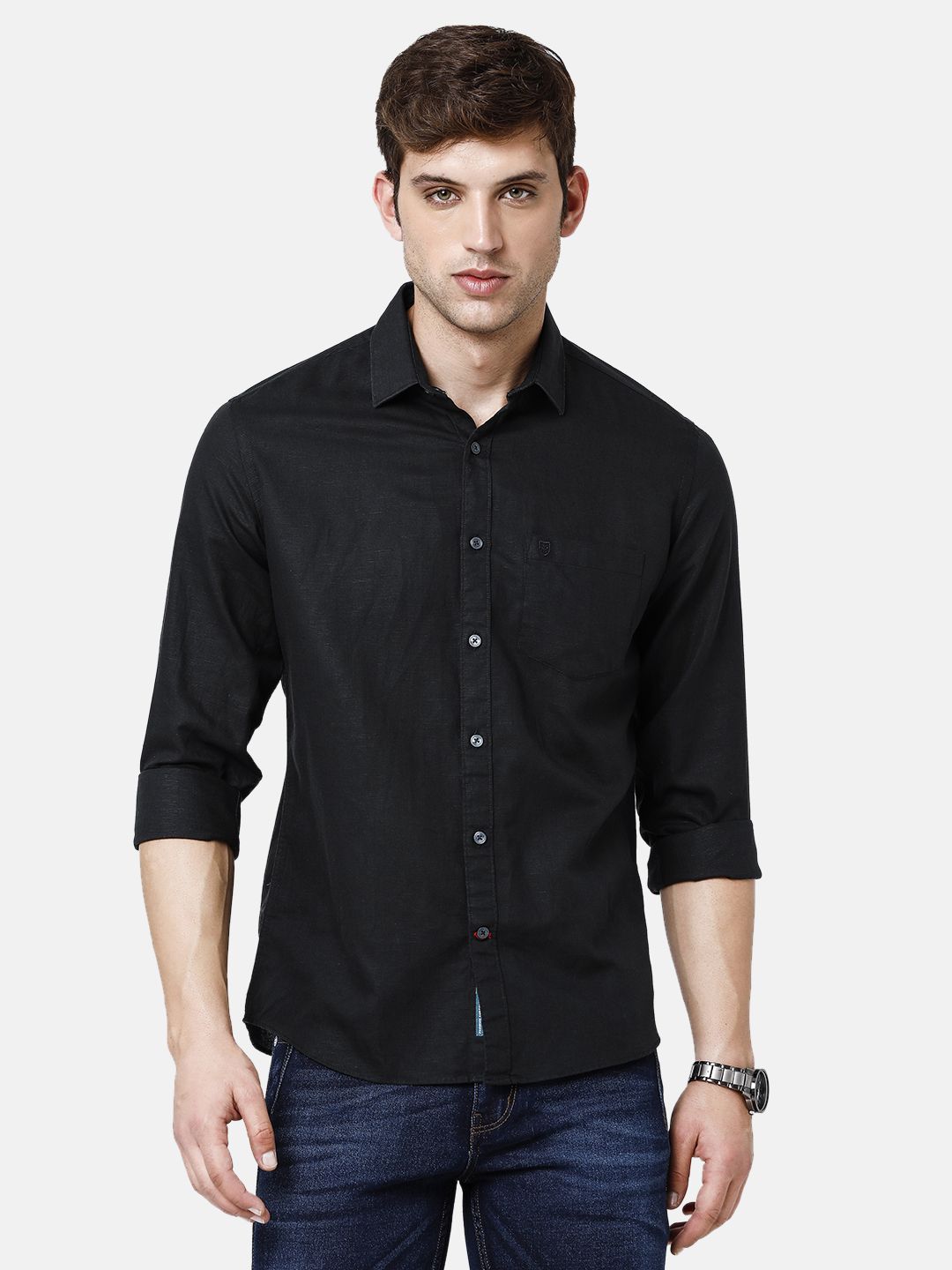 Mens black shirt casual hotsell