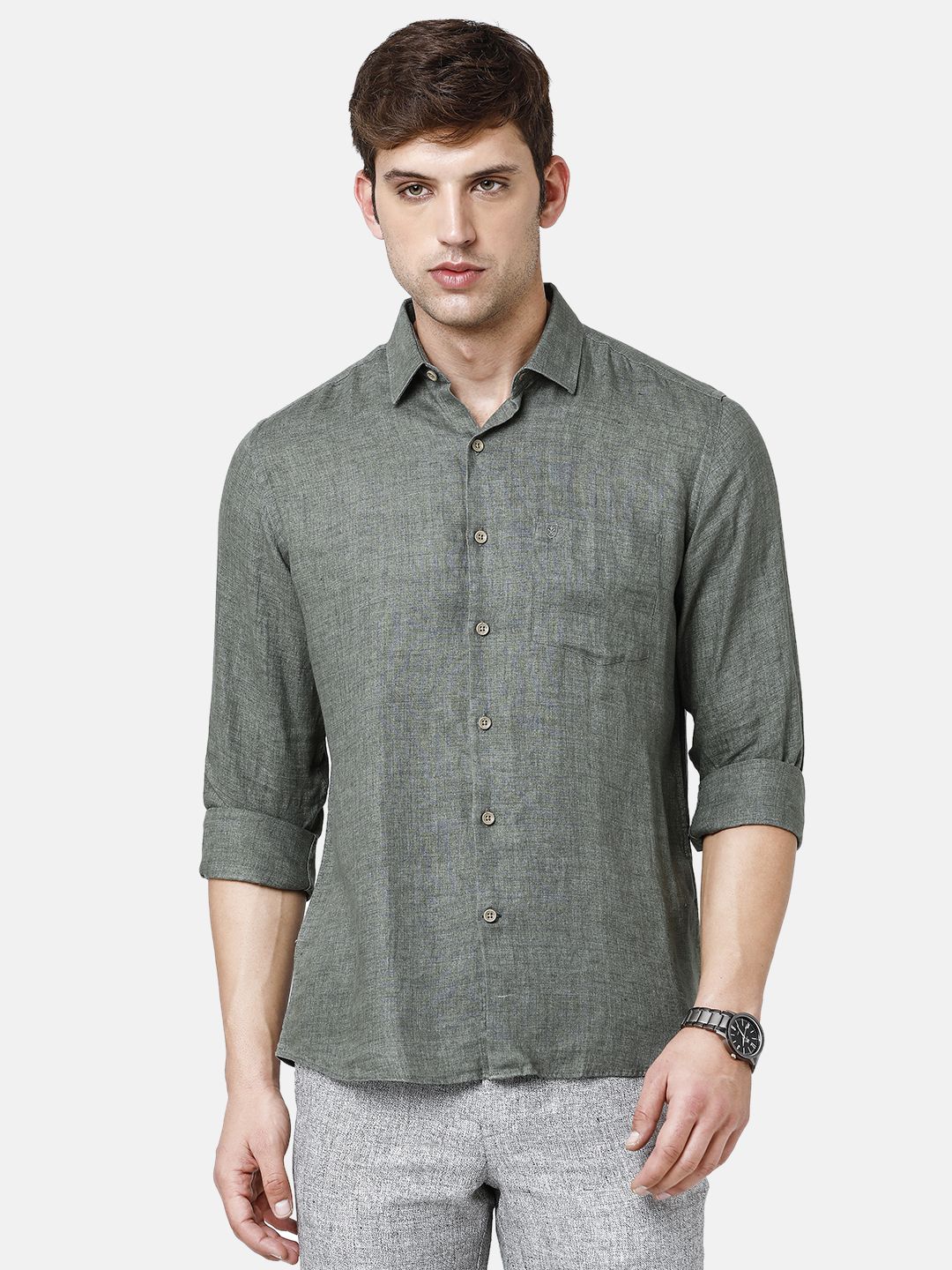 【MODERNIF】Pebble Linen Overfit Shirt Lightweight Linen Shirt - Salt Pigment | James Perse Los Angeles