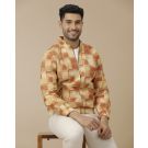 Men's Brown Printed Jacket