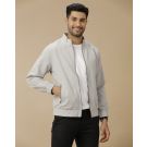 Men's Grey Solid Jacket