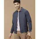 Men's Blue Solid Jacket