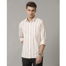 Men's Blended Linen Pink Checked Contemporary Fit Full Sleeve Casual Shirt