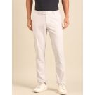 CAVALLO By Linen Club Men's  Solid Light Grey Slim Fit  Casual Trouser