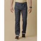 Men's Linen Navy Straight Fit Jeans