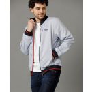 Men's Grey Solid Jacket