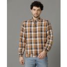 Men's Brown Checked Jacket