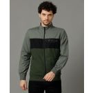 Men's Green Colour-block Jacket