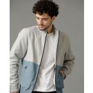 Men's Grey Colour-block Jacket